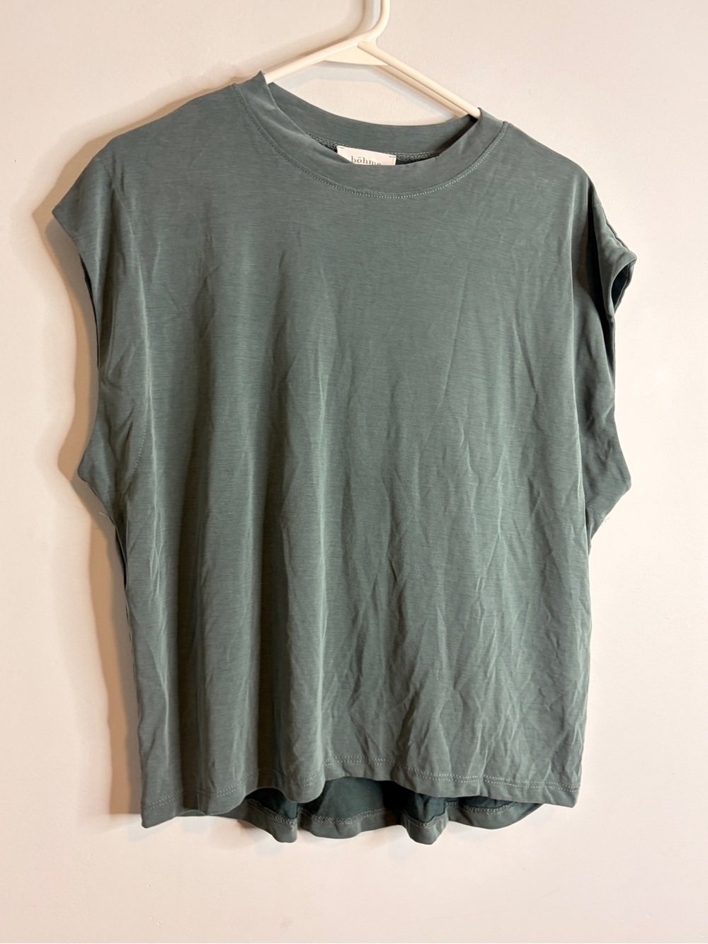 bohme Boxy Relaxed Crewneck Tee in Sage